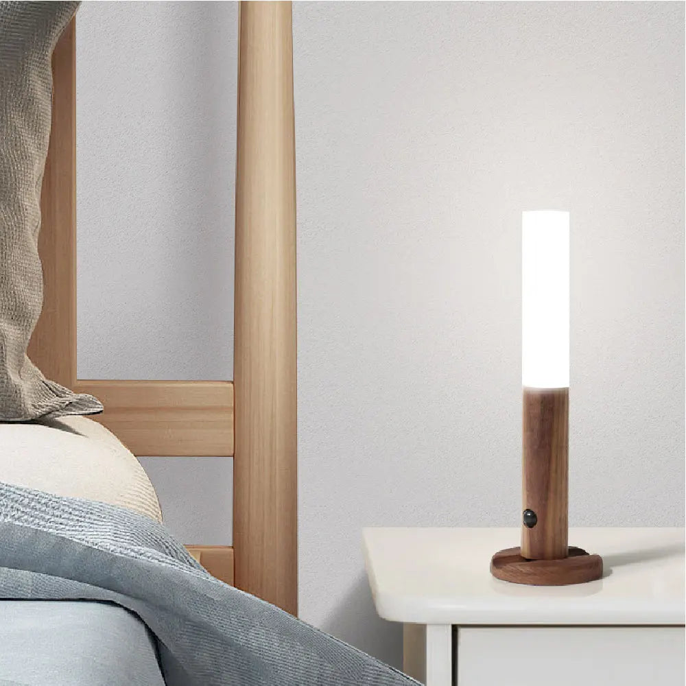 LED Wood USB Night Light Magnetic Lamp