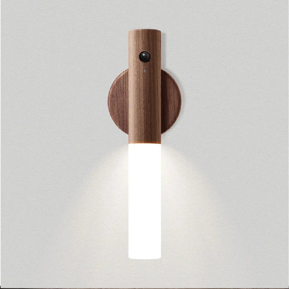 LED Wood USB Night Light Magnetic Lamp