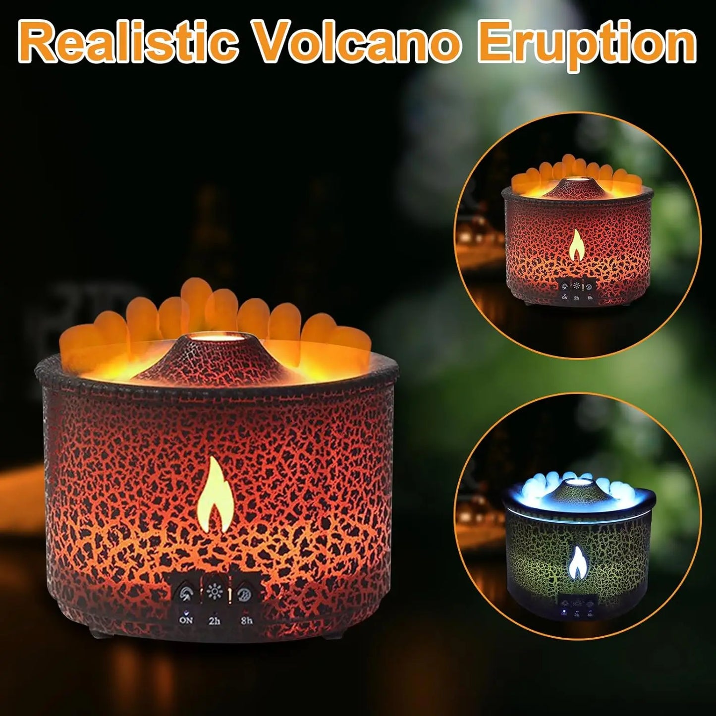 Volcano Flame Air Humidifier Essential Oil Diffuser