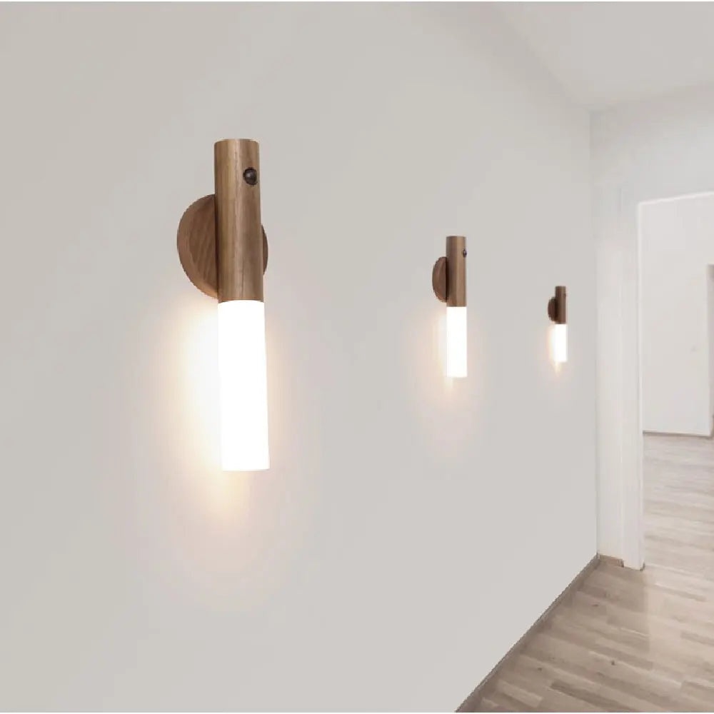 LED Wood USB Night Light Magnetic Lamp