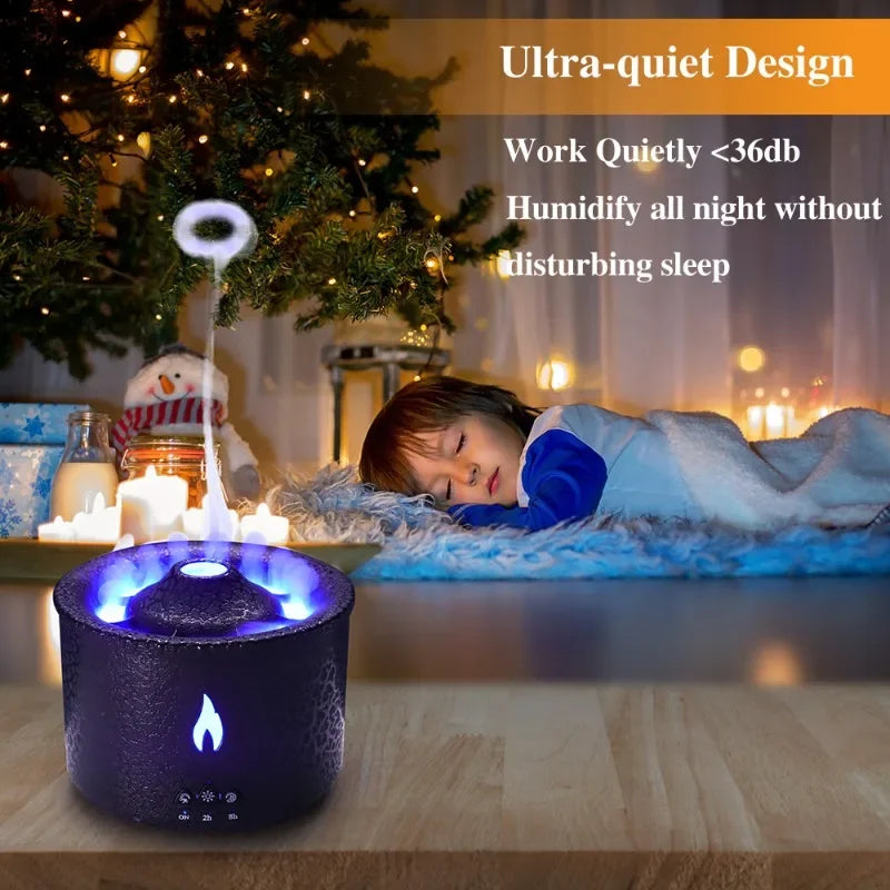 Volcano Flame Air Humidifier Essential Oil Diffuser