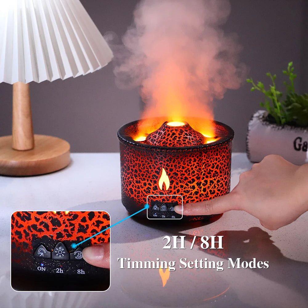 Volcano Flame Air Humidifier Essential Oil Diffuser